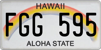HI license plate FGG595