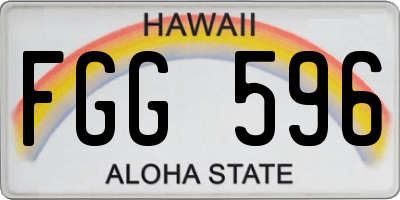 HI license plate FGG596
