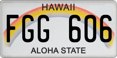 HI license plate FGG606