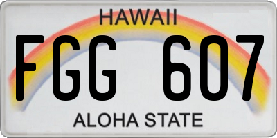 HI license plate FGG607