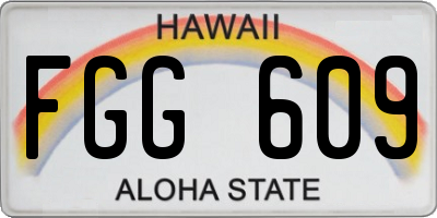 HI license plate FGG609