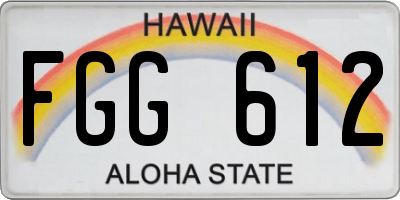 HI license plate FGG612