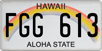 HI license plate FGG613