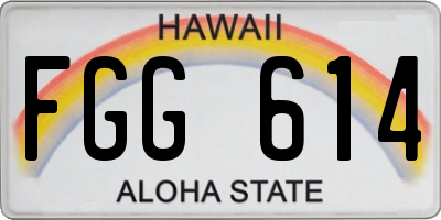 HI license plate FGG614