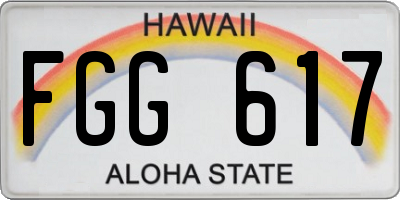 HI license plate FGG617