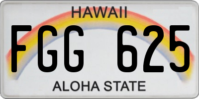HI license plate FGG625