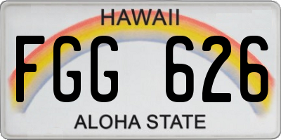 HI license plate FGG626