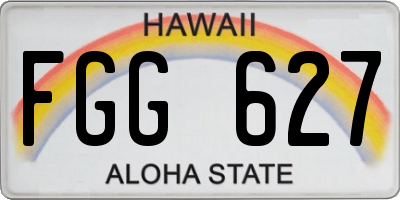 HI license plate FGG627