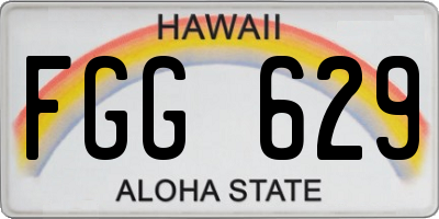 HI license plate FGG629
