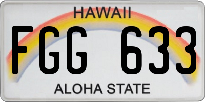 HI license plate FGG633