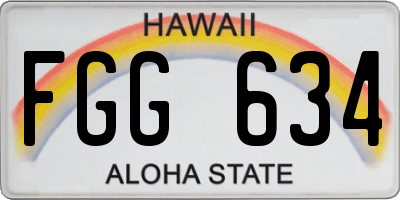 HI license plate FGG634