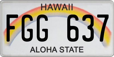 HI license plate FGG637