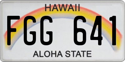 HI license plate FGG641