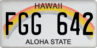 HI license plate FGG642