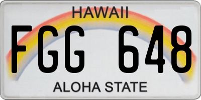 HI license plate FGG648