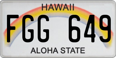 HI license plate FGG649