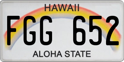 HI license plate FGG652