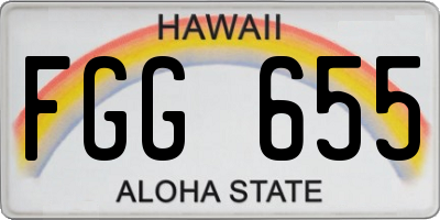 HI license plate FGG655