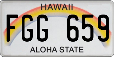 HI license plate FGG659