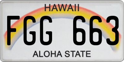 HI license plate FGG663