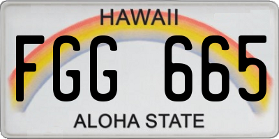 HI license plate FGG665