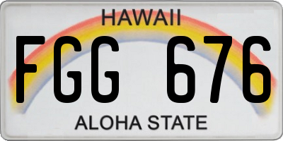 HI license plate FGG676