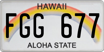 HI license plate FGG677