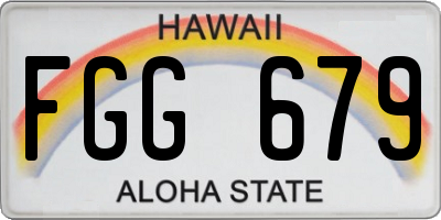 HI license plate FGG679