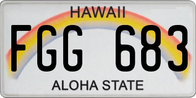 HI license plate FGG683