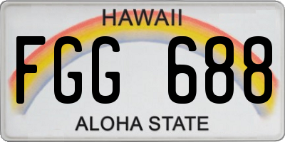 HI license plate FGG688