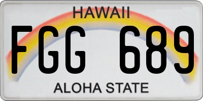 HI license plate FGG689