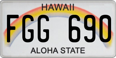 HI license plate FGG690