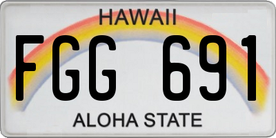 HI license plate FGG691