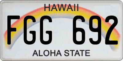 HI license plate FGG692