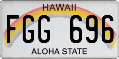 HI license plate FGG696