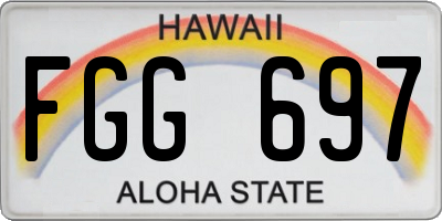 HI license plate FGG697