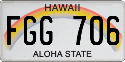 HI license plate FGG706