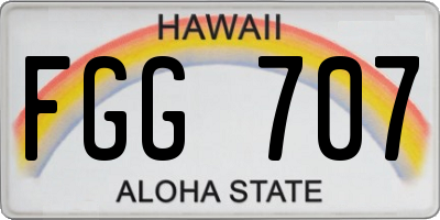 HI license plate FGG707