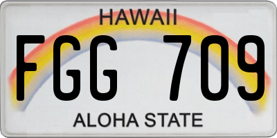 HI license plate FGG709