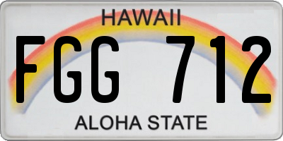 HI license plate FGG712