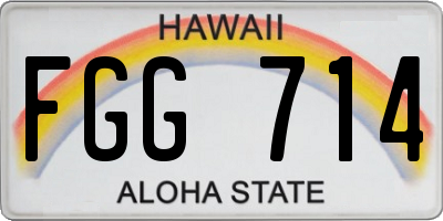 HI license plate FGG714