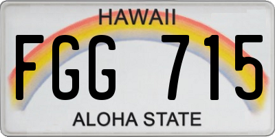 HI license plate FGG715