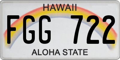 HI license plate FGG722