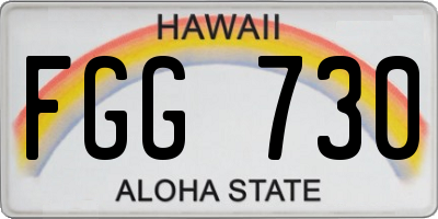HI license plate FGG730