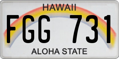 HI license plate FGG731