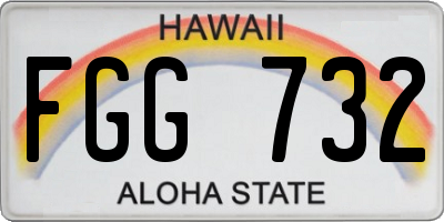 HI license plate FGG732