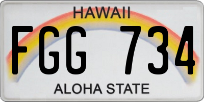 HI license plate FGG734