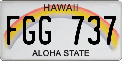 HI license plate FGG737