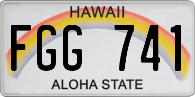 HI license plate FGG741
