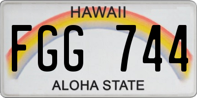 HI license plate FGG744